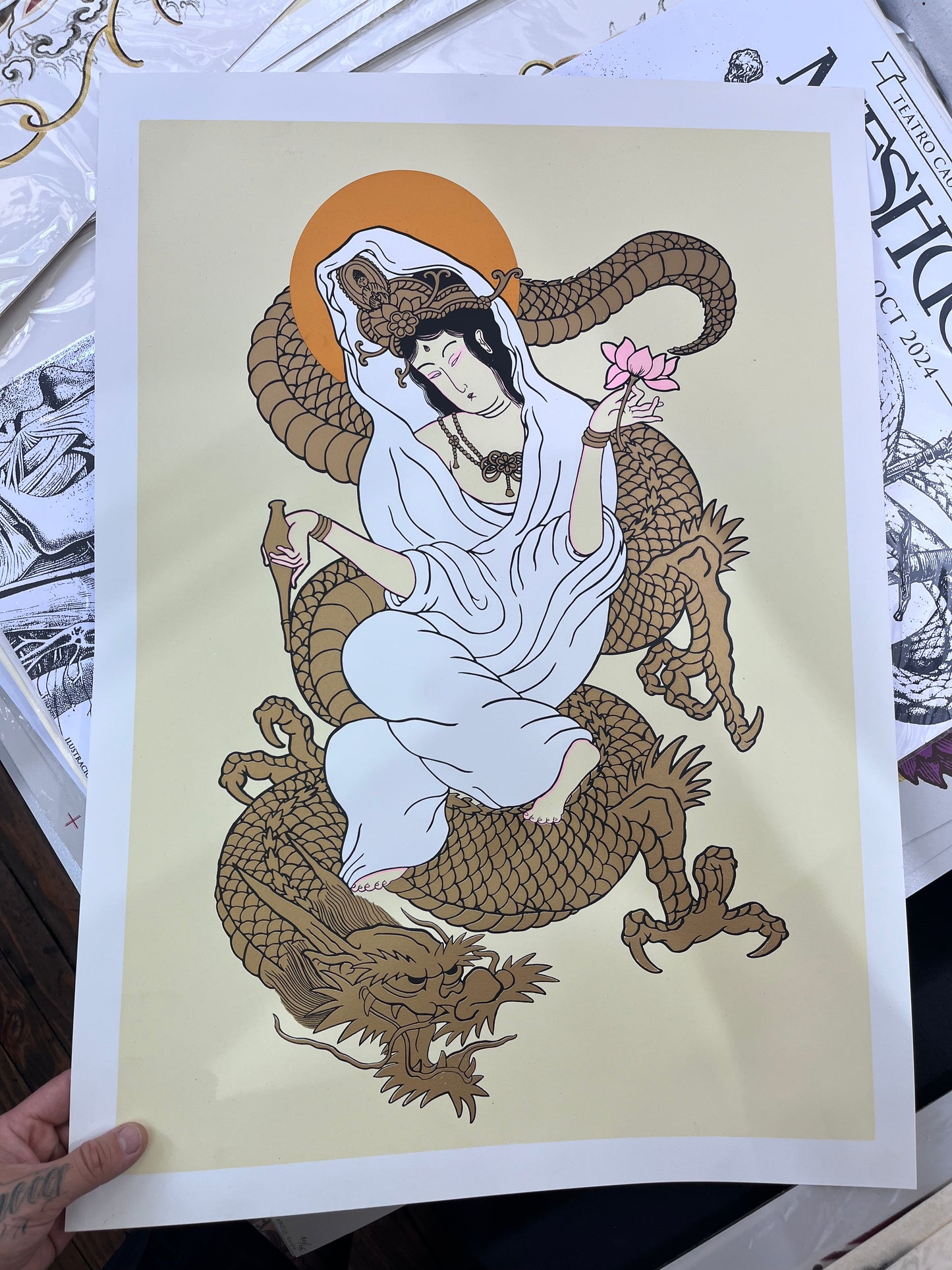KANNON / SERIGRAFÍA sobre papel 5 tintas / Valentina Narbona colab