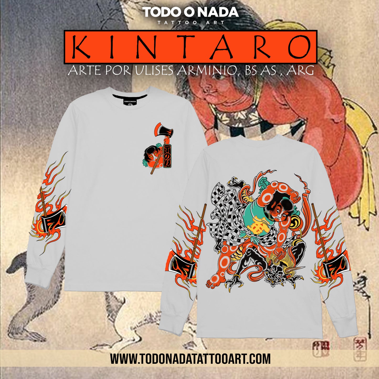 KINTARO / arte por Ulises Arminio /Manga larga gris