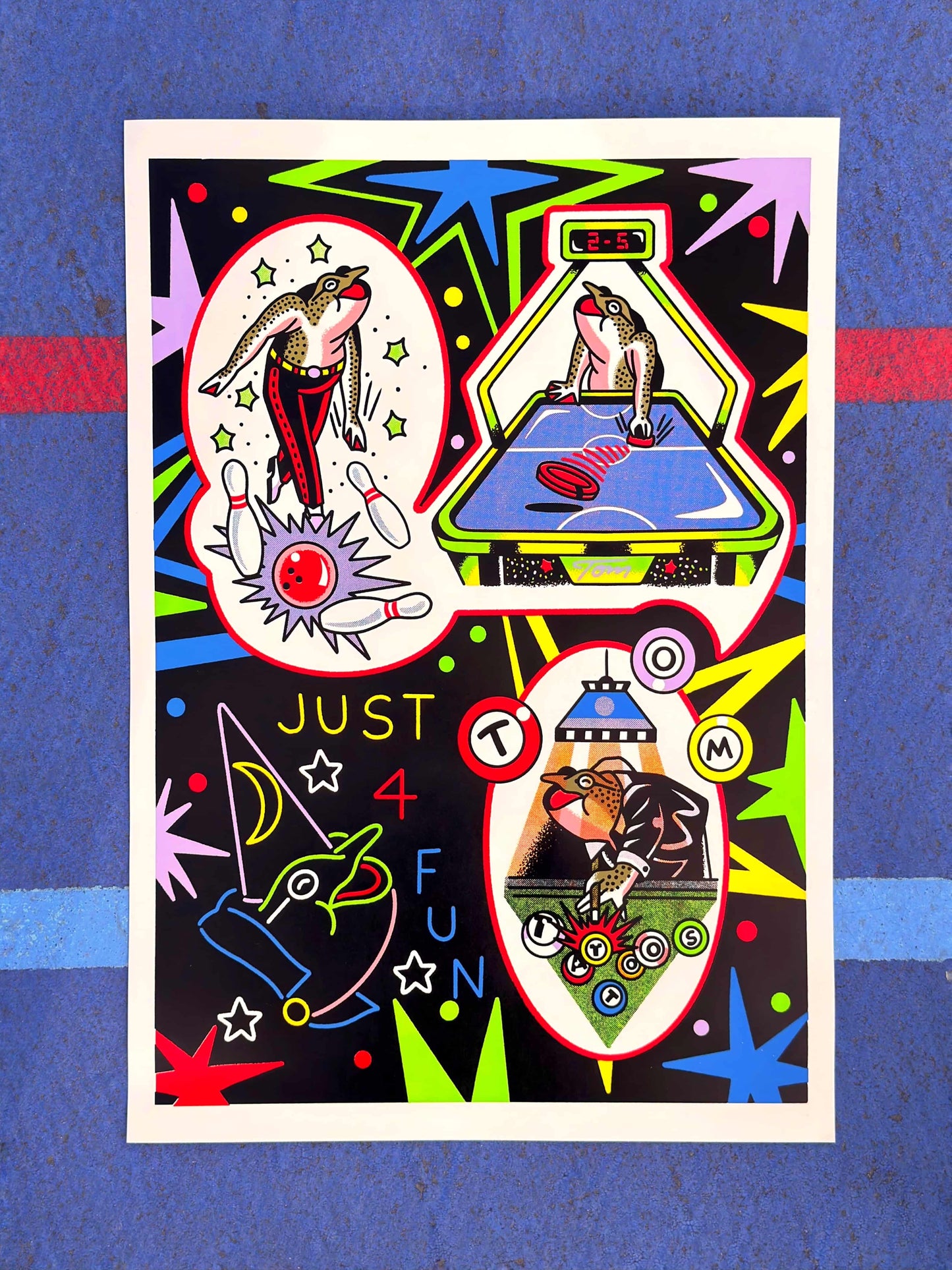 TOMXX frogs/  8 tintas edición limitada/ serigrafia sobre papel