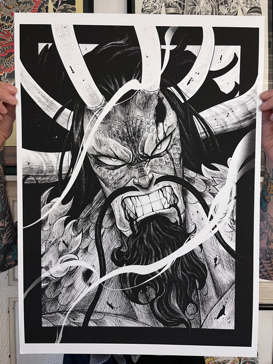 KAIDOU / Gustavo Ferrer colab / colección KIZUNA  50x70 cm/ serigrafía sobre papel