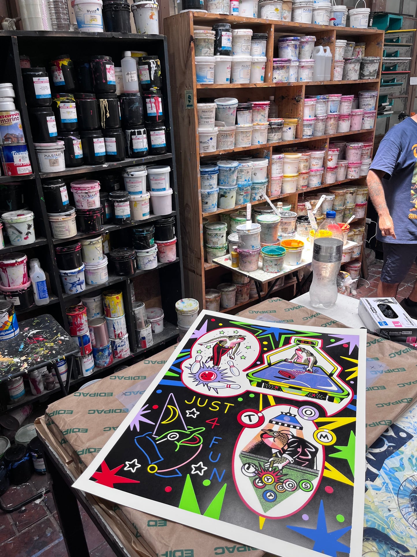 TOMXX frogs/  8 tintas edición limitada/ serigrafia sobre papel