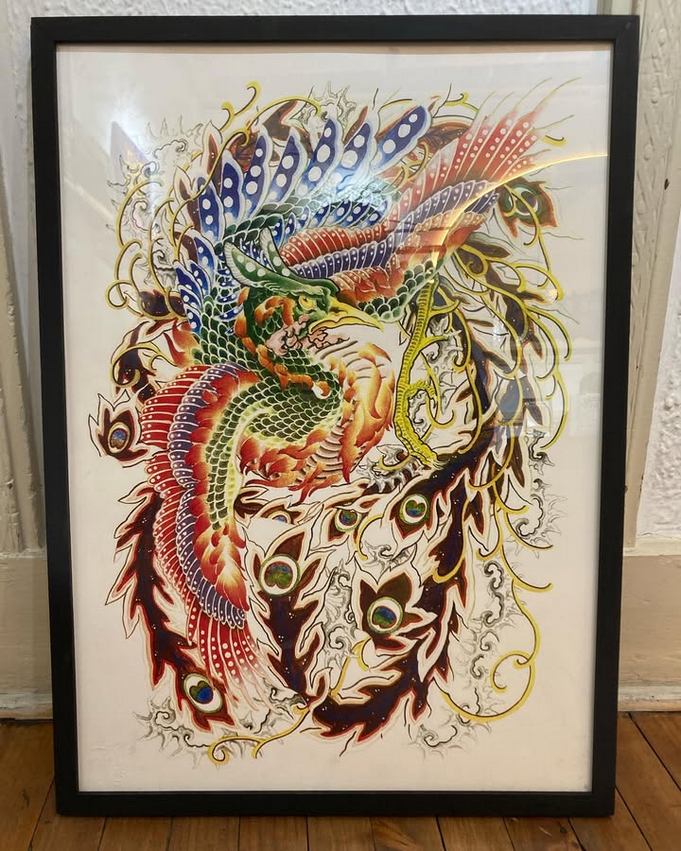 HO-O / FÉNIX - Serigrafía 8 tintas colab con Diamante tatts