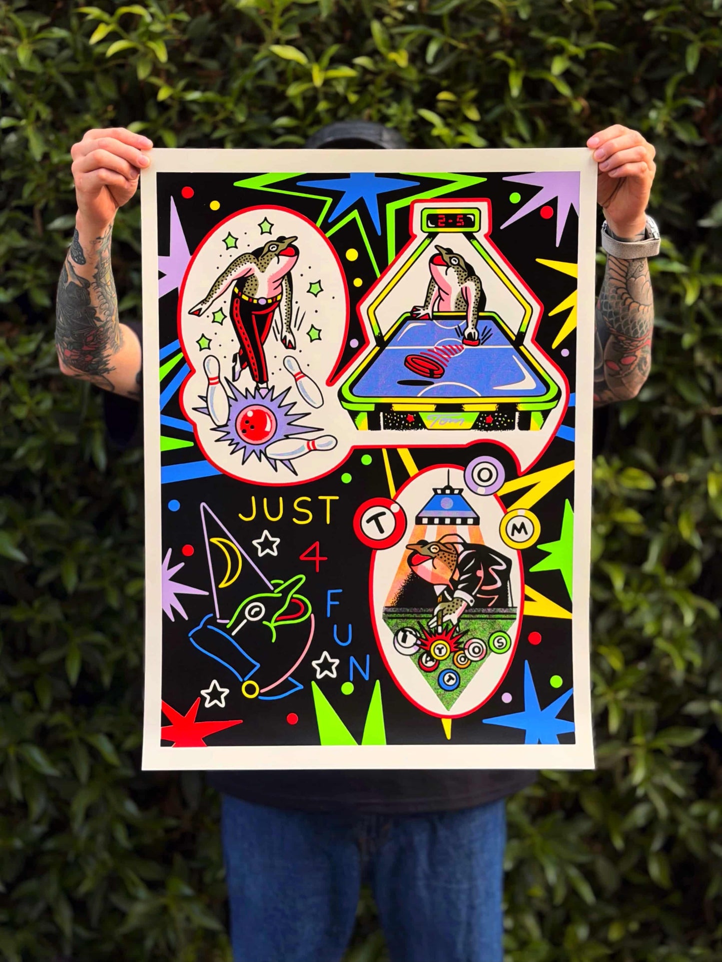 TOMXX frogs/  8 tintas edición limitada/ serigrafia sobre papel