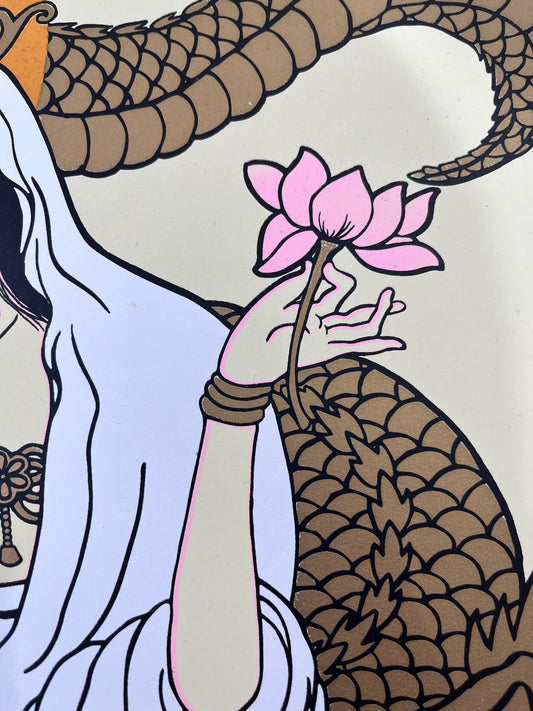 KANNON / SERIGRAFÍA sobre papel 5 tintas / Valentina Narbona colab