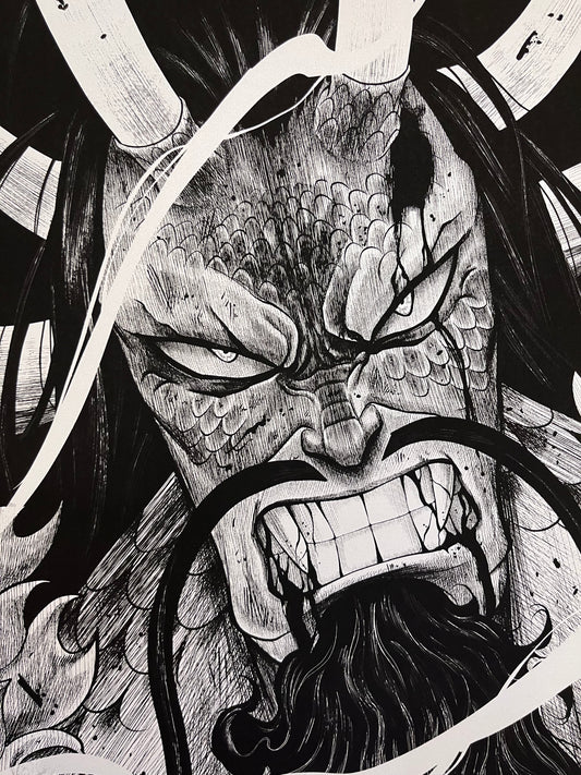 KAIDOU / Gustavo Ferrer colab / colección KIZUNA  50x70 cm/ serigrafía sobre papel